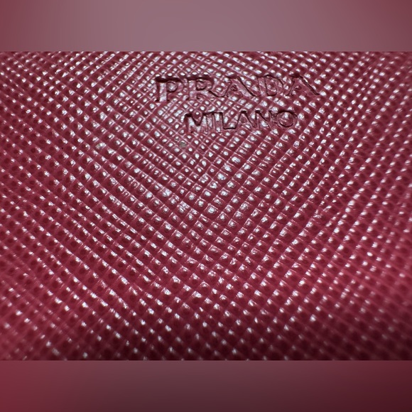 Prada Pink Saffiano Leather Continental Wallet. Chain will be included. - Picture 10 of 16